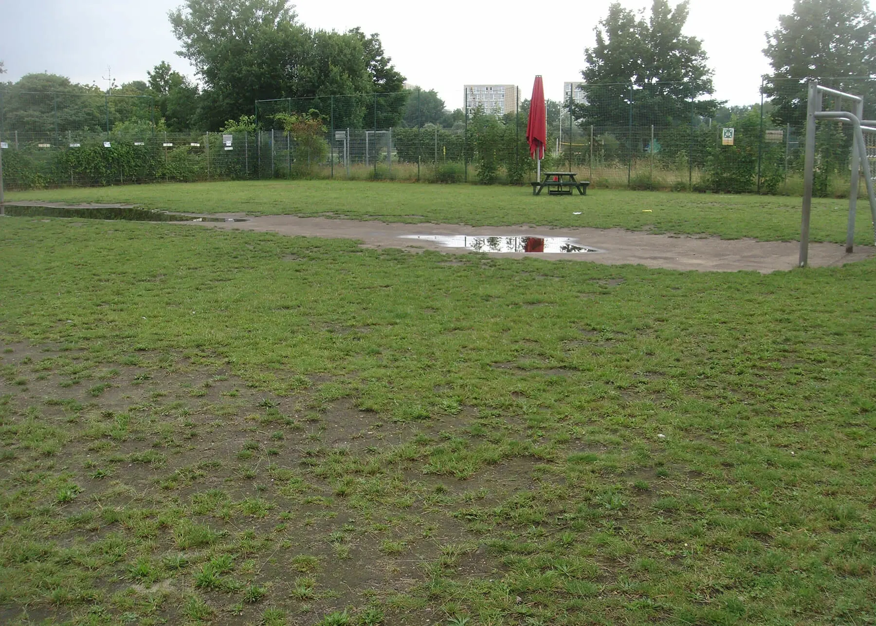 Current muddy sports field at ISB