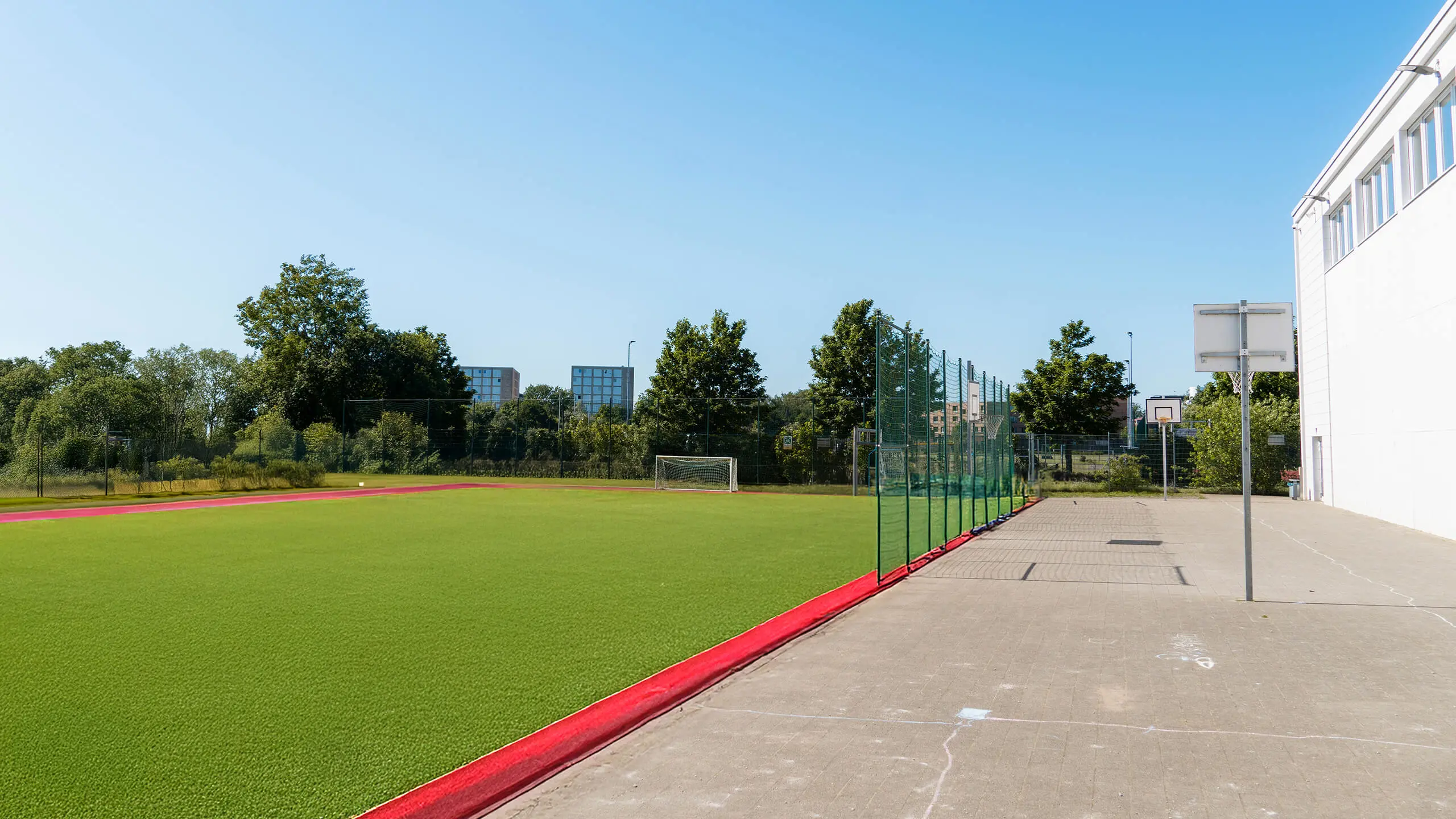 Artificial grass sports field